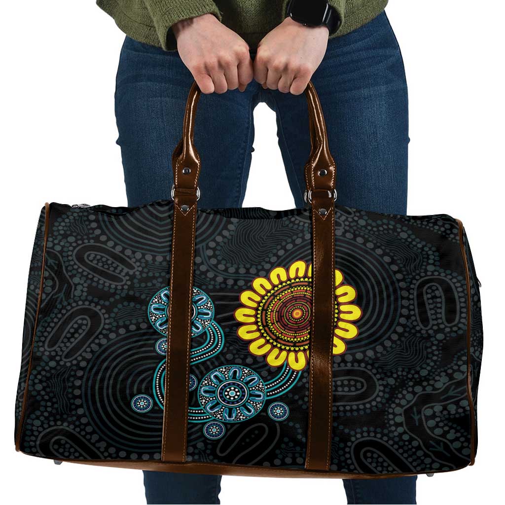 NAIDOC 50 Years of Deadly Travel Bag Sun Aboriginal Dot Art