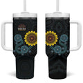 NAIDOC 50 Years of Deadly Tumbler With Handle Sun Aboriginal Dot Art