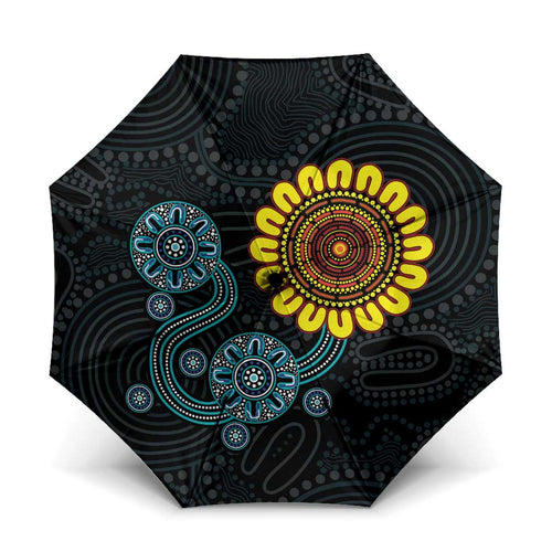 NAIDOC 50 Years of Deadly Umbrella Sun Aboriginal Dot Art