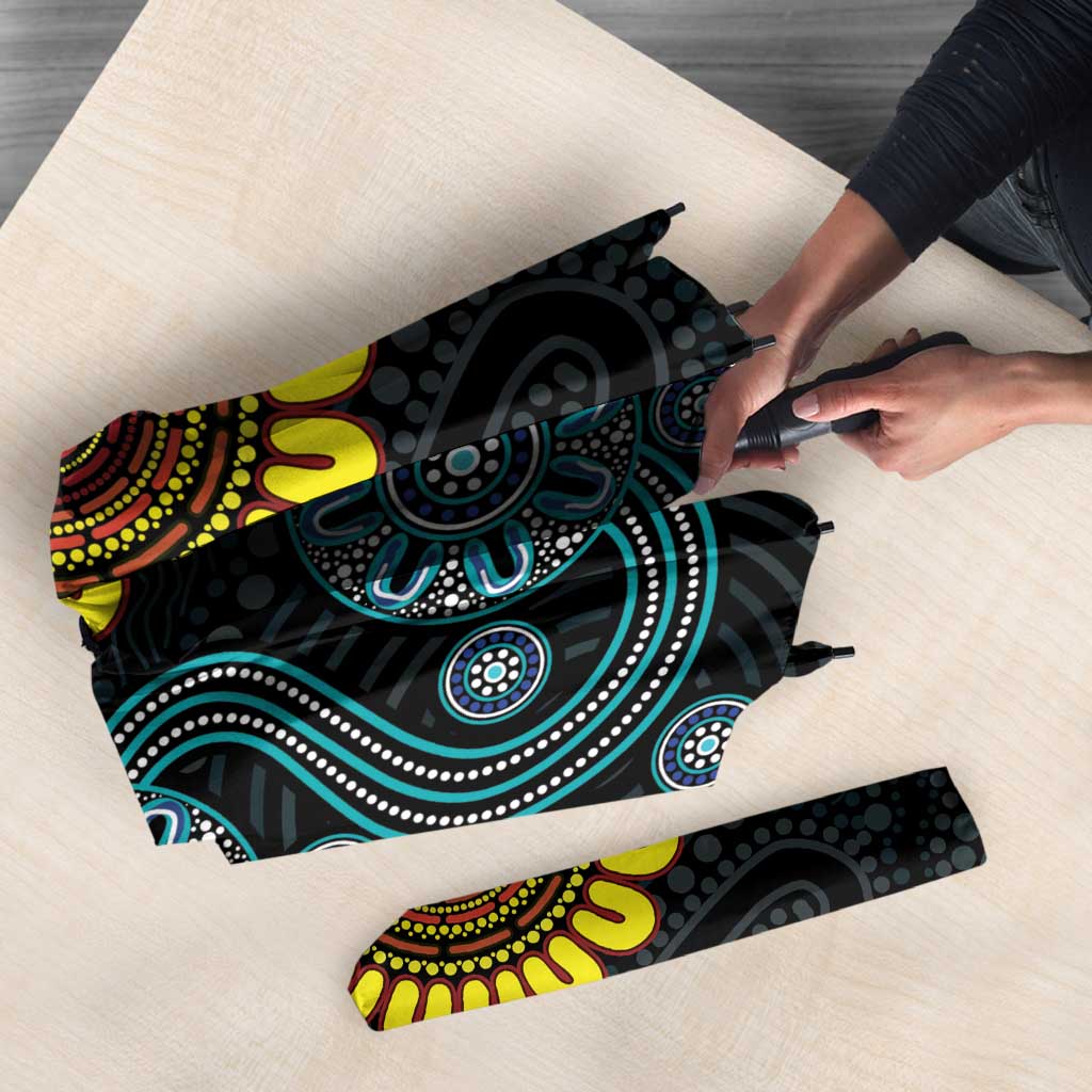 NAIDOC 50 Years of Deadly Umbrella Sun Aboriginal Dot Art