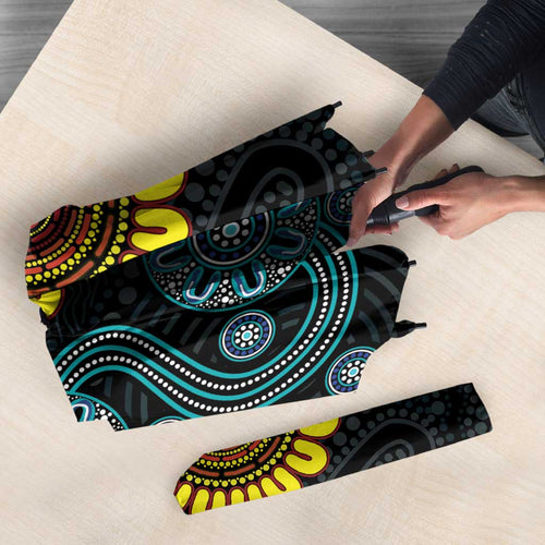NAIDOC 50 Years of Deadly Umbrella Sun Aboriginal Dot Art