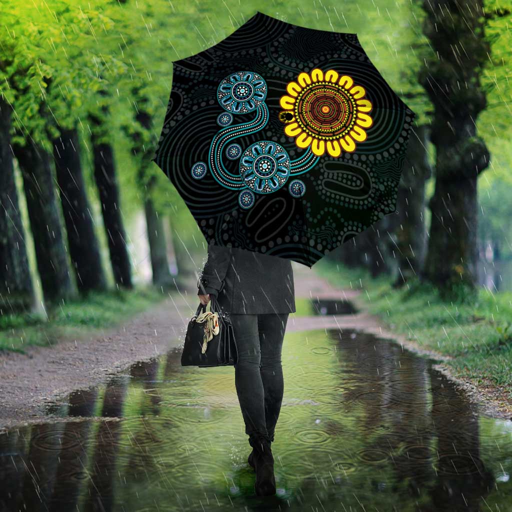 NAIDOC 50 Years of Deadly Umbrella Sun Aboriginal Dot Art