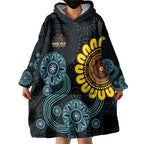 NAIDOC 50 Years of Deadly Wearable Blanket Hoodie Sun Aboriginal Dot Art