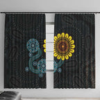 NAIDOC 50 Years of Deadly Window Curtain Sun Aboriginal Dot Art
