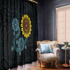 NAIDOC 50 Years of Deadly Window Curtain Sun Aboriginal Dot Art