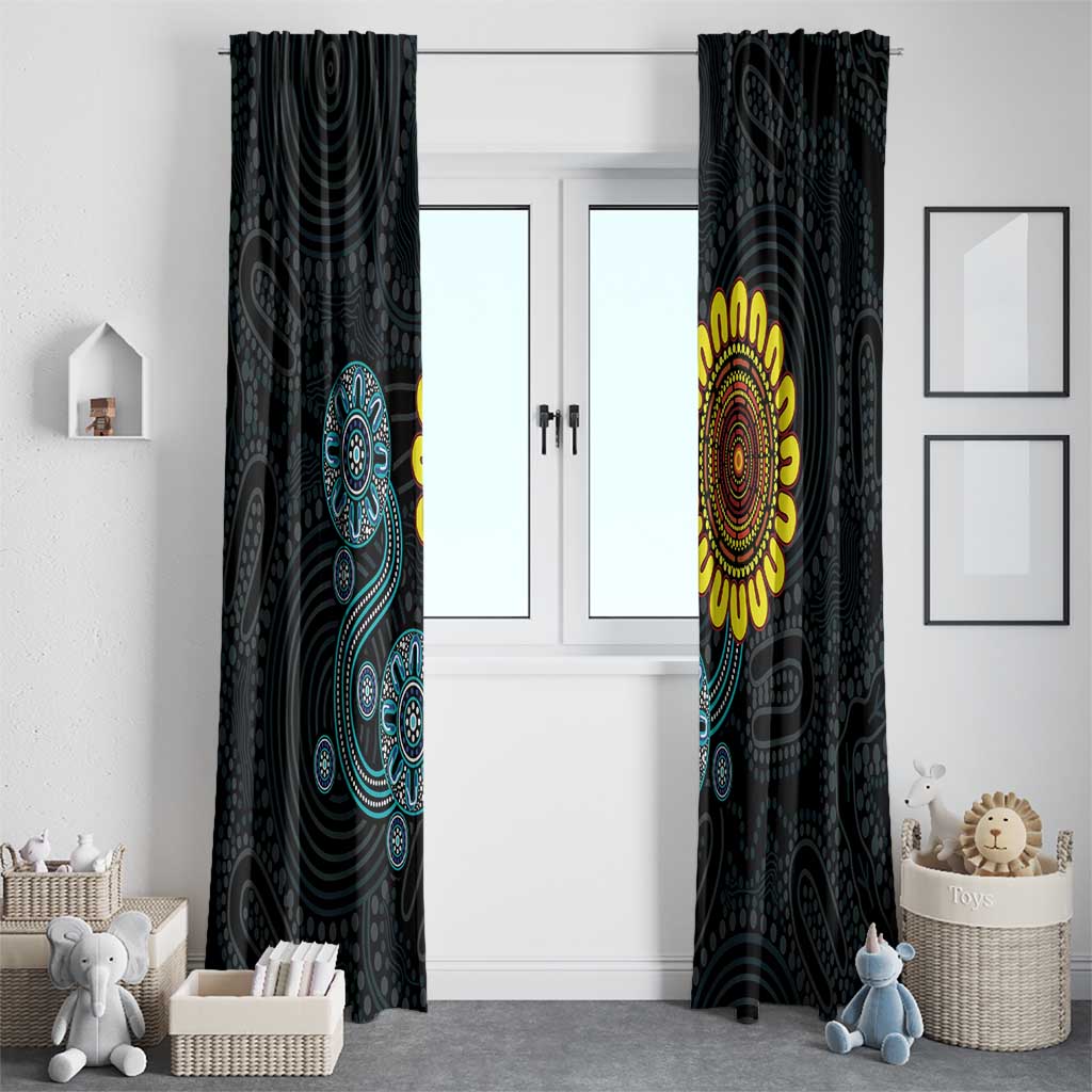 NAIDOC 50 Years of Deadly Window Curtain Sun Aboriginal Dot Art