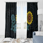 NAIDOC 50 Years of Deadly Window Curtain Sun Aboriginal Dot Art