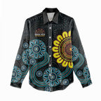 NAIDOC 50 Years of Deadly Women Casual Shirt Sun Aboriginal Dot Art