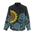 NAIDOC 50 Years of Deadly Women Casual Shirt Sun Aboriginal Dot Art