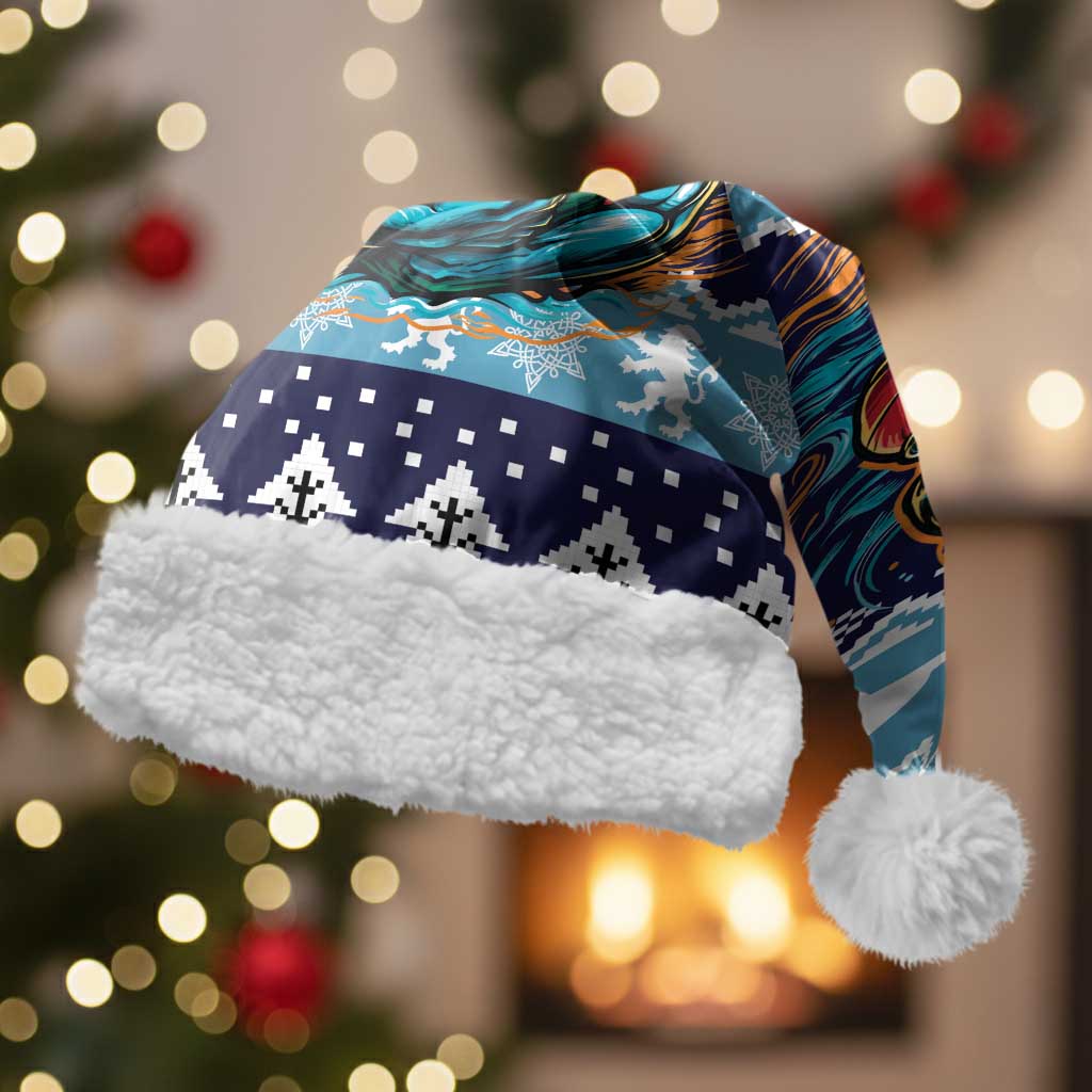 Cardiganshire Wales Christmas Santa Hat Cardigan Bay Dolphin Rugby Design - Aussie Hoodie