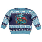 Cardiganshire Wales Christmas Kid Ugly Christmas Sweater Cardigan Bay Dolphin Rugby Design - Aussie Hoodie