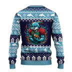 Cardiganshire Wales Christmas Ugly Christmas Sweater Cardigan Bay Dolphin Rugby Design - Aussie Hoodie