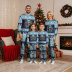 Cardiganshire Wales Christmas Pajama Set Cardigan Bay Dolphin Rugby Design - Aussie Hoodie