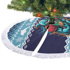 Cardiganshire Wales Christmas Tree Skirt Cardigan Bay Dolphin Rugby Design - Aussie Hoodie