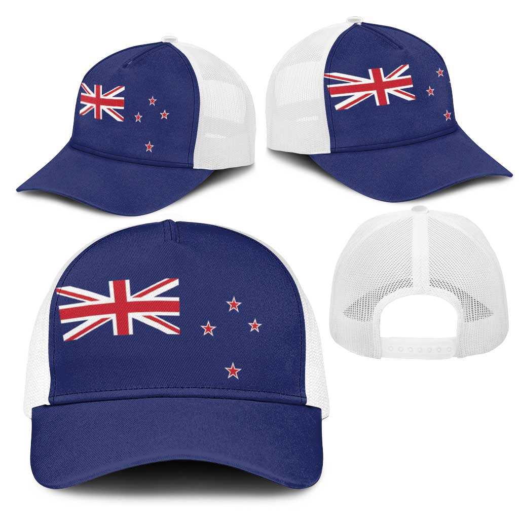 New Zealand Mesh Trucker Cap National Flag Colors - Aussie Hoodie