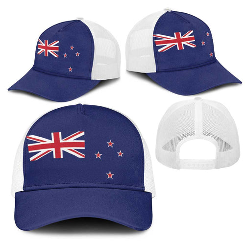 New Zealand Mesh Trucker Cap National Flag Colors - Aussie Hoodie