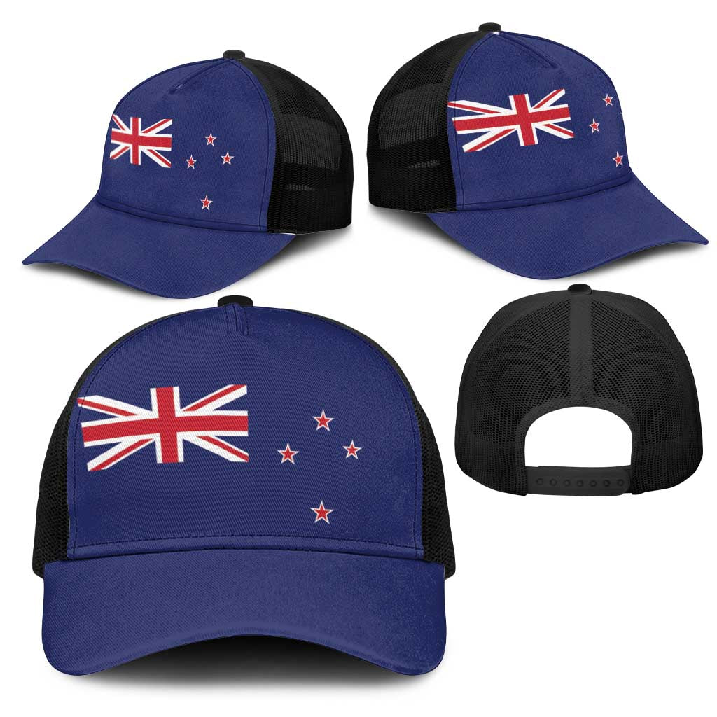 New Zealand Mesh Trucker Cap National Flag Colors - Aussie Hoodie