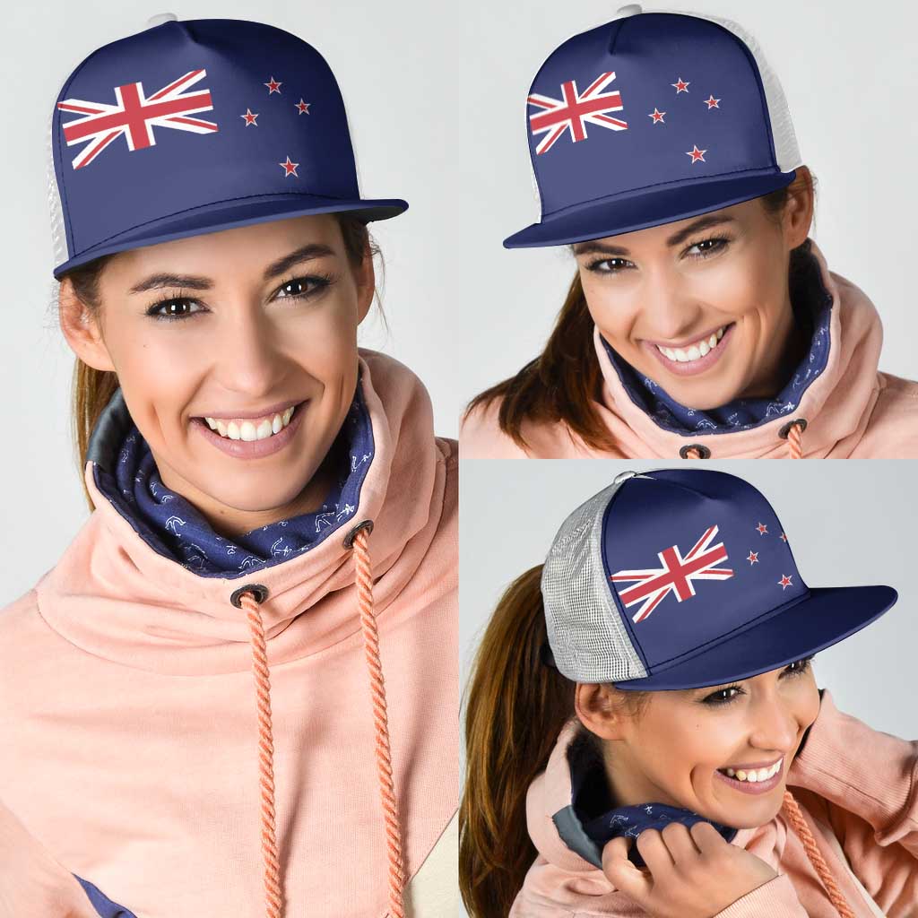 New Zealand Mesh Trucker Cap National Flag Colors - Aussie Hoodie