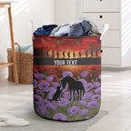 Personalised ANZAC Day Laundry Basket Remembering the Animals of War