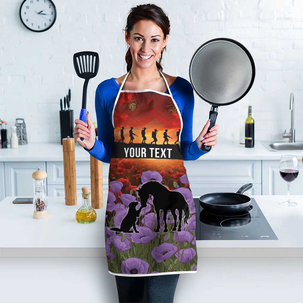 Personalised ANZAC Day Apron Remembering the Animals of War