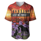 Personalised ANZAC Day Baseball Jersey Remembering the Animals of War