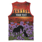Personalised ANZAC Day Basketball Jersey Remembering the Animals of War