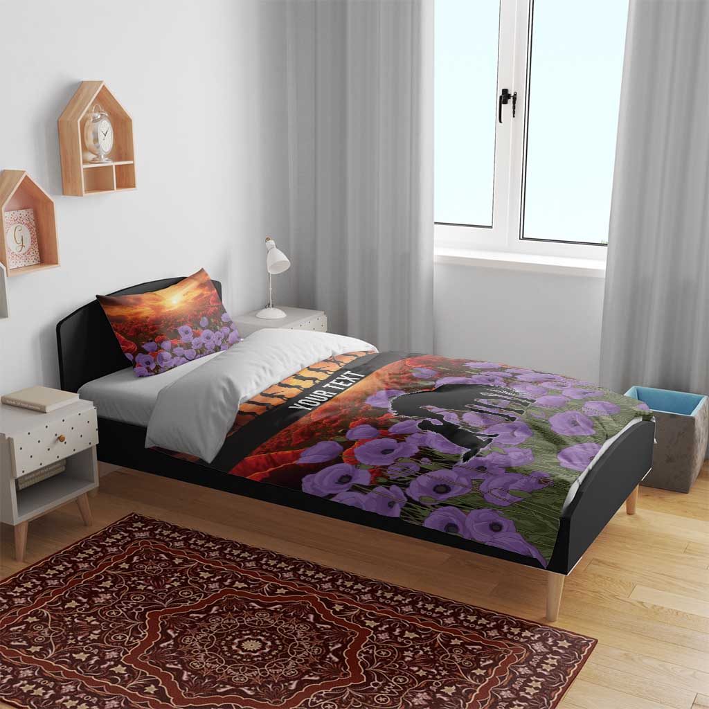 Personalised ANZAC Day Bedding Set Remembering the Animals of War