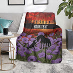 Personalised ANZAC Day Blanket Remembering the Animals of War