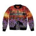Personalised ANZAC Day Bomber Jacket Remembering the Animals of War