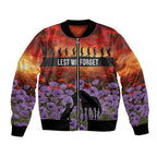 Personalised ANZAC Day Bomber Jacket Remembering the Animals of War