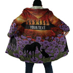 Personalised ANZAC Day Cloak Remembering the Animals of War