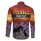 Personalised ANZAC Day Family Matching Summer Maxi Dress and Hawaiian Shirt Remembering the Animals of War