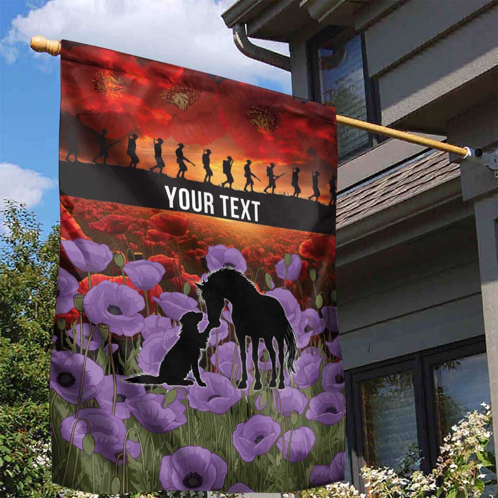 Personalised ANZAC Day Garden Flag Remembering the Animals of War
