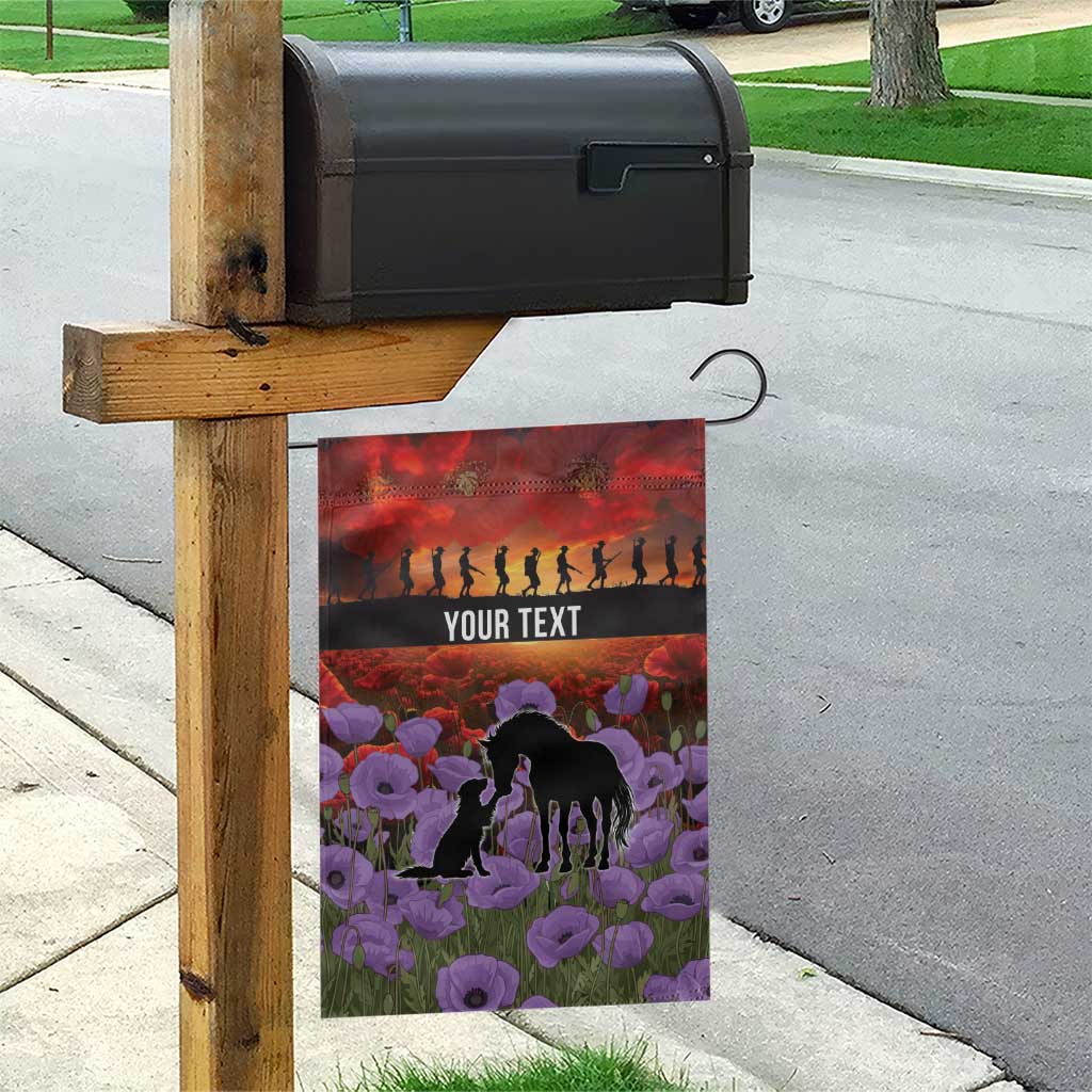 Personalised ANZAC Day Garden Flag Remembering the Animals of War
