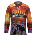Personalised ANZAC Day Hockey Jersey Remembering the Animals of War