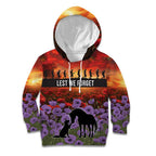 Personalised ANZAC Day Kid Hoodie Remembering the Animals of War