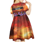 Personalised ANZAC Day Kid Short Sleeve Dress Remembering the Animals of War