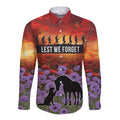 Personalised ANZAC Day Long Sleeve Button Shirt Remembering the Animals of War