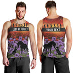 Personalised ANZAC Day Men Tank Top Remembering the Animals of War