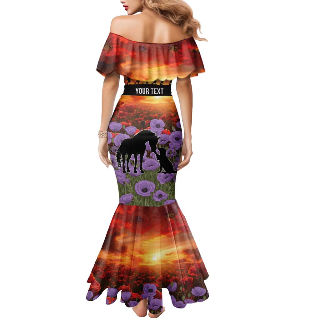 Personalised ANZAC Day Mermaid Dress Remembering the Animals of War