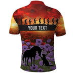 Personalised ANZAC Day Polo Shirt Remembering the Animals of War