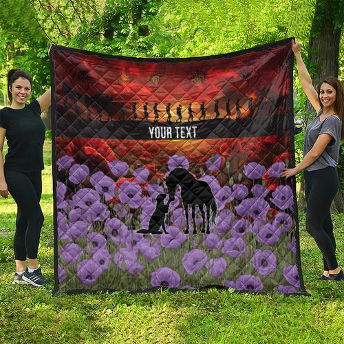 Personalised ANZAC Day Quilt Remembering the Animals of War