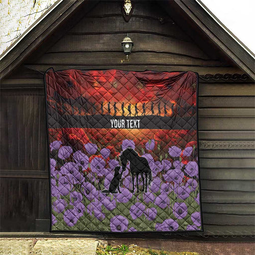Personalised ANZAC Day Quilt Remembering the Animals of War
