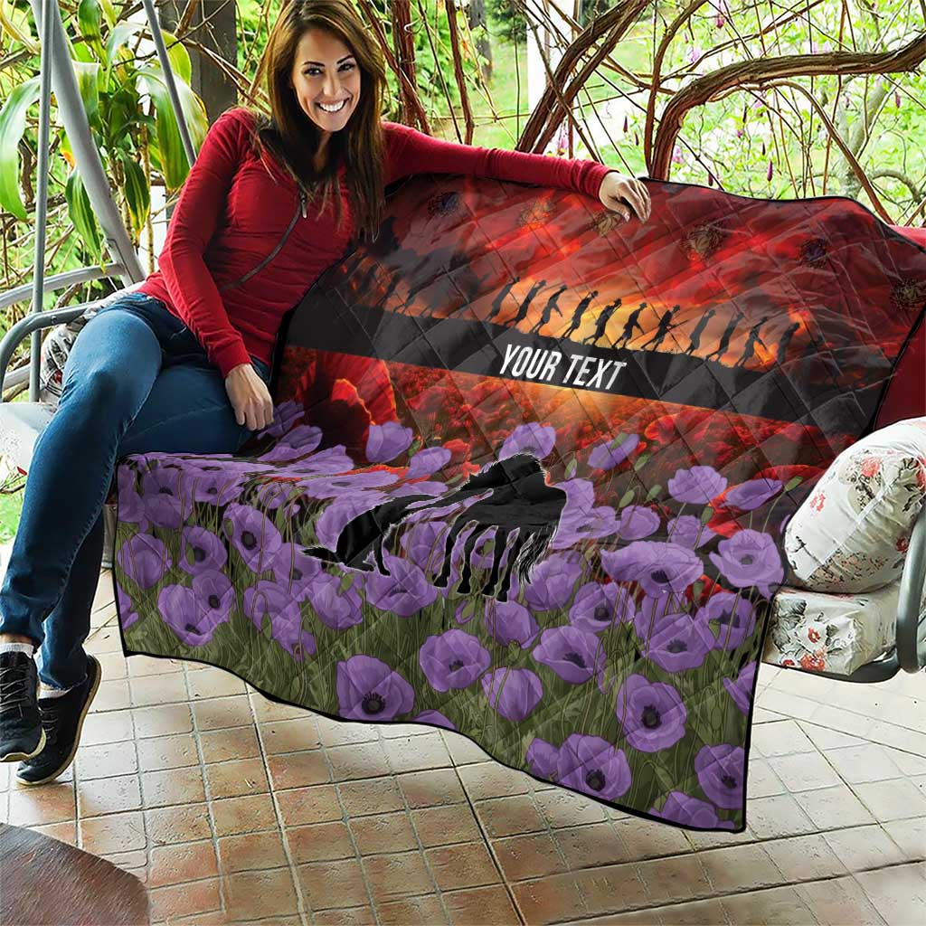 Personalised ANZAC Day Quilt Remembering the Animals of War