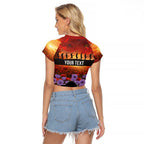 Personalised ANZAC Day Raglan Cropped T Shirt Remembering the Animals of War
