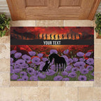 Personalised ANZAC Day Rubber Doormat Remembering the Animals of War