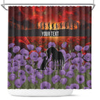 Personalised ANZAC Day Shower Curtain Remembering the Animals of War