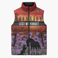 Personalised ANZAC Day Sleeveless Puffer Jacket Remembering the Animals of War