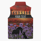 Personalised ANZAC Day Sleeveless Puffer Jacket Remembering the Animals of War