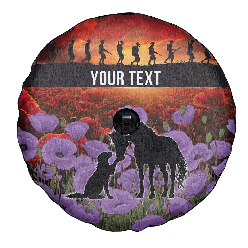 Personalised ANZAC Day Spare Tire Cover Remembering the Animals of War